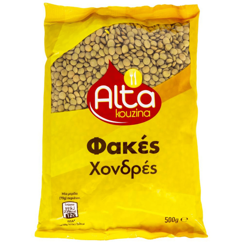 Linsen grob (500g) Alta Kouzina von Alta Kouzina bei Araxxon  - Hochwertiges griechisches Produkt.   Linsen grob (500g) Alta Kouzina από Alta Kouzina στο Araxxon  - Αυθεντικό ελληνικό προϊόν.